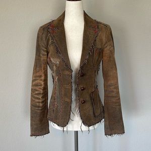 Raw 7 leather blazer